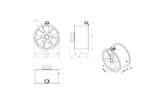 Axiaal 710 mm kanaalventilator - AL 710 D4 03 CFG
