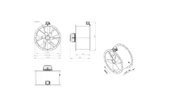 Axiaal 710 mm kanaalventilator - AL 710 D6 02 CFG