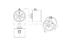 Axiaal 800 mm kanaalventilator - AL 800 D4 06 CFG