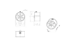 Axiaal 1000 mm kanaalventilator - AL 1000 D6 02 CFG