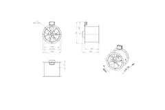 Axiaal 400 mm kanaalventilator rookgas F400 - AL 400 D42U F4 01 CFG