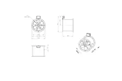 Axiaal 400 mm kanaalventilator rookgas F300- AL 400 D42U F3 02 CFG