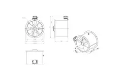 Axiaal 450 mm kanaalventilator - AL 450 D42U 02 CFG