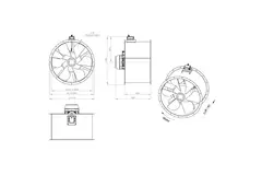 Axiaal 1000 mm kanaalventilator - AL 1000 D84U 03 CFG