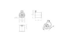 Axiaal 315 mm kanaalventilator rookgas F300- AL 315 D42U F3 01 CFG