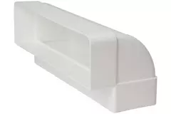 Rechthoekige kunststof verticale 90° bocht 220X55mm - KLV25-90