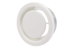 Ventilatie afvoer ventiel 160mm met metaal klemveren - EAV-C160 RAL9010