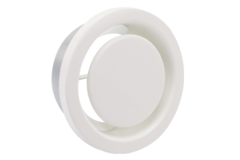 Ventilatie afvoer ventiel 160mm met metaal klemveren - EAV-C160 RAL9010
