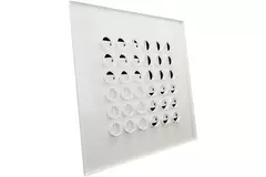 Multinozzle plafondrooster 596x596mm - MN16 RAL9010