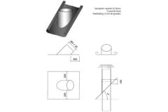 Thermoduct loodslab diameter 125mm - 45 graden