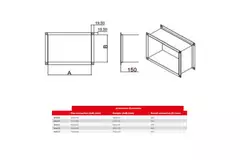 Maxivent flexibel rechthoekig verbindingsstuk M4004 horizontaal - FC