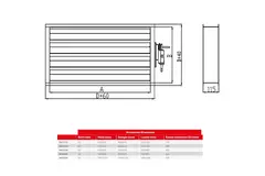 Maxivent demper met actuator voor M4512 horizontaal low profile links - DAL