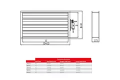 Maxivent demper met actuator voor MR4521 horizontaal links - DAL