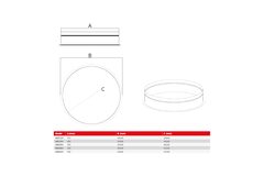 Maxivent ronde connector voor M4516 horizontaal/low profile - RC