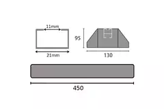 ClimaConnect montagebalk van trillingsdempend rubber 450 mm
