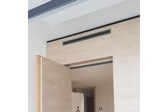 Lijnrooster aluminium met 1 instelbaar patroonblad – 2000 mm – RAL 9016 + geïsoleerd plenum met luchtdebietregelklep