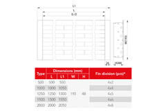 Lijnrooster aluminium met 4 instelbare patroonbladen – 2000 mm – RAL 9016 + geïsoleerd plenum met luchtdebietregelklep