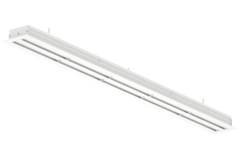 Lijnrooster aluminium met 1 instelbaar patroonblad – 2000 mm – RAL 9016 + geïsoleerd plenum met luchtdebietregelklep