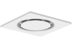 Plafondrooster staal ronde luchtuitlaat voor toe- en afvoer 595x595 mm – 200 mm – RAL 9016