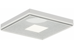 Geperforeerd plafondrooster voor toe- en afvoer 595x595 mm – 250 mm – RAL 9010