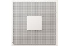 Geperforeerd plafondrooster voor toe- en afvoer 595x595 mm – 125 mm – RAL 9010