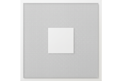 Geperforeerd plafondrooster voor toe- en afvoer 595x595 mm – 125 mm – RAL 9016