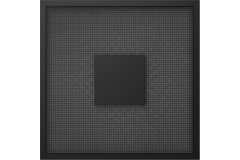 Geperforeerd plafondrooster voor toe- en afvoer 595x595 mm – 125 mm – RAL 9005