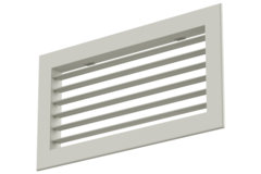Wandrooster aluminium enkel instelbaar met regelklep – met klemveren – 200x100 mm – RAL 9010