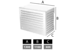 ClimaConnect airco en warmtepomp omkasting large RAL9010 Wit