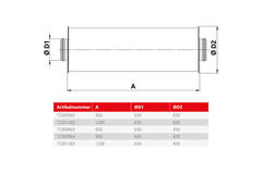 Spiro-SAFE geluiddemper diameter 630 mm - lengte 1200 mm (100 mm isolatie)