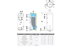 LG sanitair warmwatertank Single Coil 300L RVS