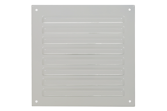 Buitenrooster vierkant 150x150mm aluminium - RAL9010