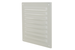 Buitenrooster vierkant 150x150mm aluminium - RAL9010