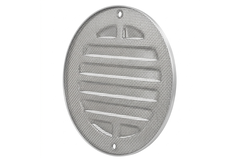 Buitenrooster rond 80mm aluminium - geanodiseerd aluminium