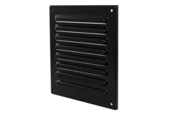 Buitenrooster vierkant 150x150mm aluminium - RAL9005 30% glans