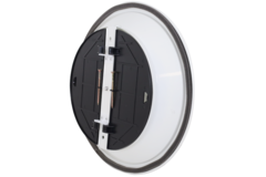 Plafondrooster rond met vast patroon Ø 200 mm - RAL9010