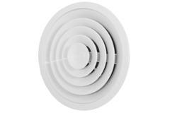 Plafondrooster rond met vast patroon Ø 200 mm - RAL9016