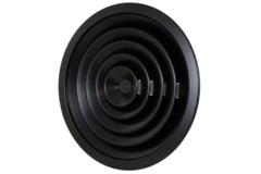 Plafondrooster rond met vast patroon Ø 300 mm - RAL9005 30% glans