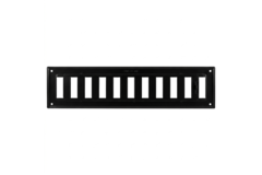 Wandrooster verstelbaar 500x150mm metaal - RAL 9005 30% glans