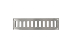 Wandrooster verstelbaar 500x100mm metaal - Ongecoat