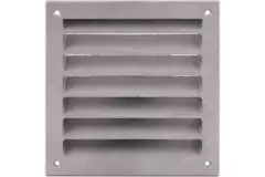 Buitenmuurrooster aluminium 150x150 mm - Aluminium