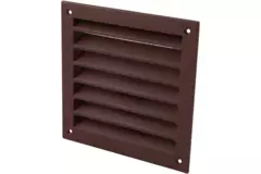 Buitenmuurrooster aluminium 150x150 mm - RAL 8016