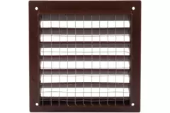 Buitenmuurrooster aluminium 150x150 mm - RAL 8016