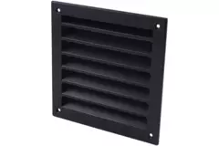 Buitenmuurrooster aluminium 150x150 mm - RAL 9005