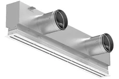 Lijnrooster aluminium met 1 instelbaar patroonblad – 1250 mm – RAL 9016 + geïsoleerd plenum met luchtdebietregelklep