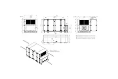 Maxivent WTW luchtbehandelingkasten met tegenstroomwisselaar 5000 m3/h met warmwaterbatterij en DX-koeling horizontaal rechts - PHE 5000 H WDJR T 01