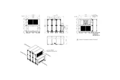 Maxivent WTW luchtbehandelingkasten met warmtewiel 12600 m3/h met warmwaterbatterij horizontaal links - RHE 12600 H WOJL T 01