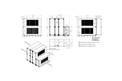 Maxivent WTW luchtbehandelingkasten met warmtewiel 5000 m3/h met DX-batterij horizontaal rechts - RHE 5000 H ODJR T 01