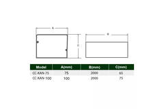 ClimaConnect montagekanaal 75x65 mm - 2 meter - RAL 9010