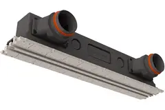 Ergovent instucbaar frameloos lijnrooster 1050 mm met aansluitdiameter 125 mm - airconditioning - 2 sleuven